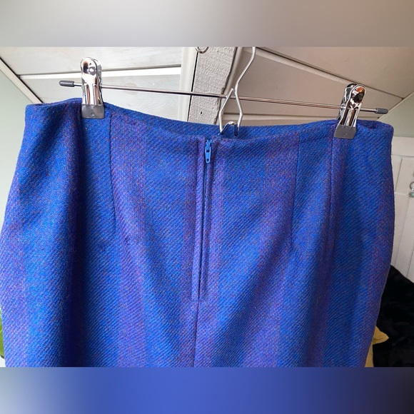 NWT Triona Design Donegal Wool Tweed Pencil Skirt UK 18 Blue Purple - Picture 7 of 13